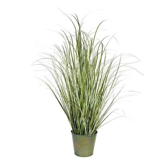 Artificial Native Green Grass in Iron Pot By Vickerman | 37" | Michaels®